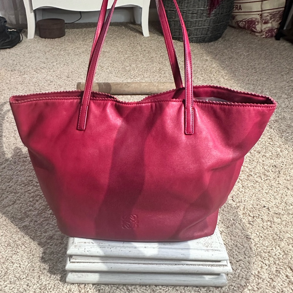 Loewe Vibrant Red Leather Tote - Picture 6 of 16